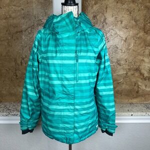 Mountain Hardwear Jacket Women Large Dry Thermal Q Ski Snowboarding Hooded Green